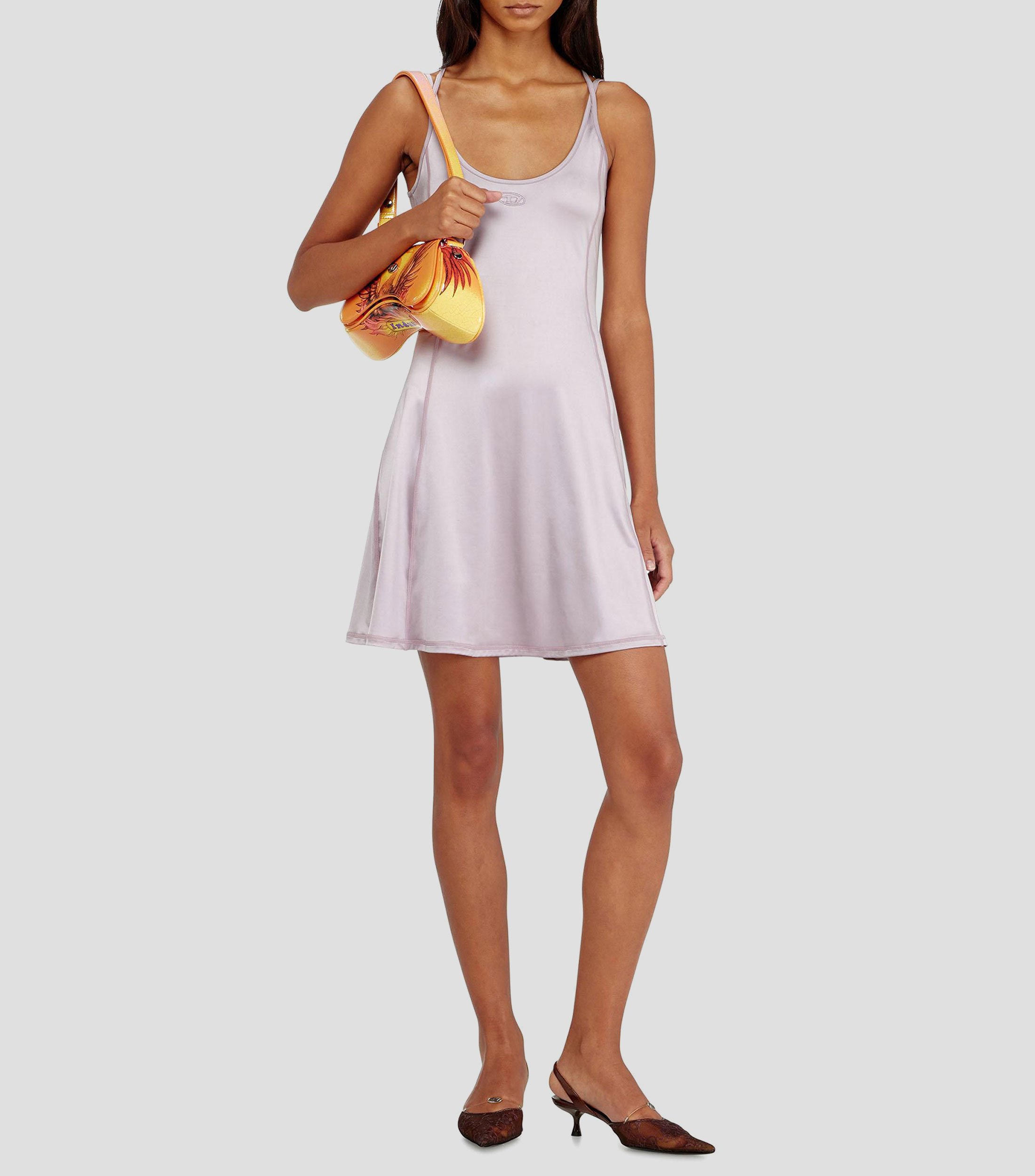 Vestido mini liso Mujer